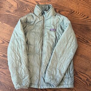 Patagonia Kids Puffer Jacket in Olive Green